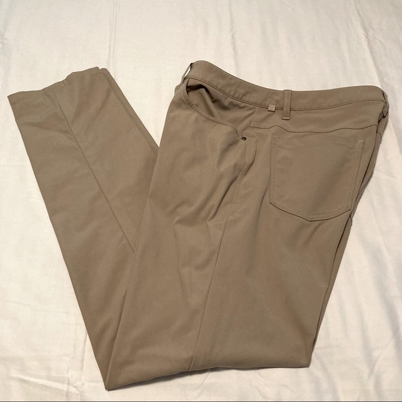 Lululemon Jeans Style Stretch Flat Front Chino Pants Size 32/34 - Picture 3 of 13
